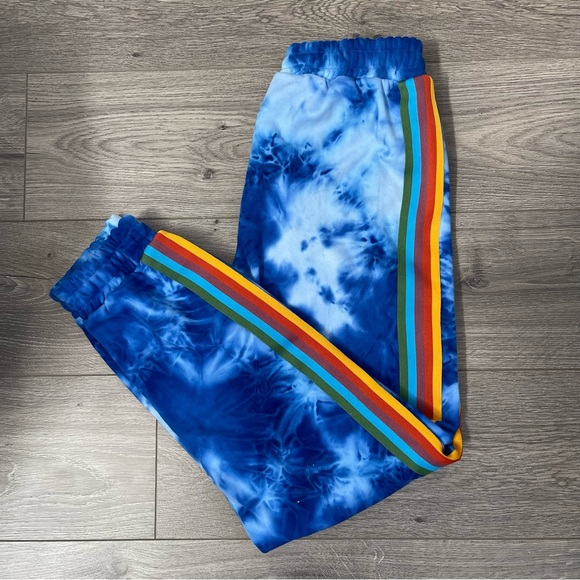 Farm Rio Radish Blue Tie Dye Set Pants & Sweatshirt Size Small - Picture 2 of 6